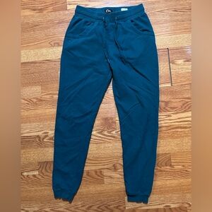 Zyia Active Sleepover Teal Blue Athletic Loungewear Sweatpants Joggers-L